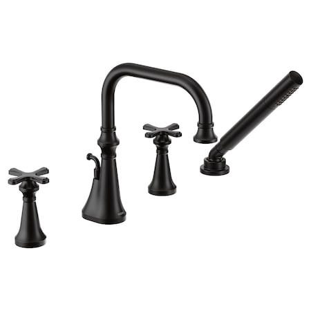 Colinet Matte Black Two-handle Roman Tub Faucet